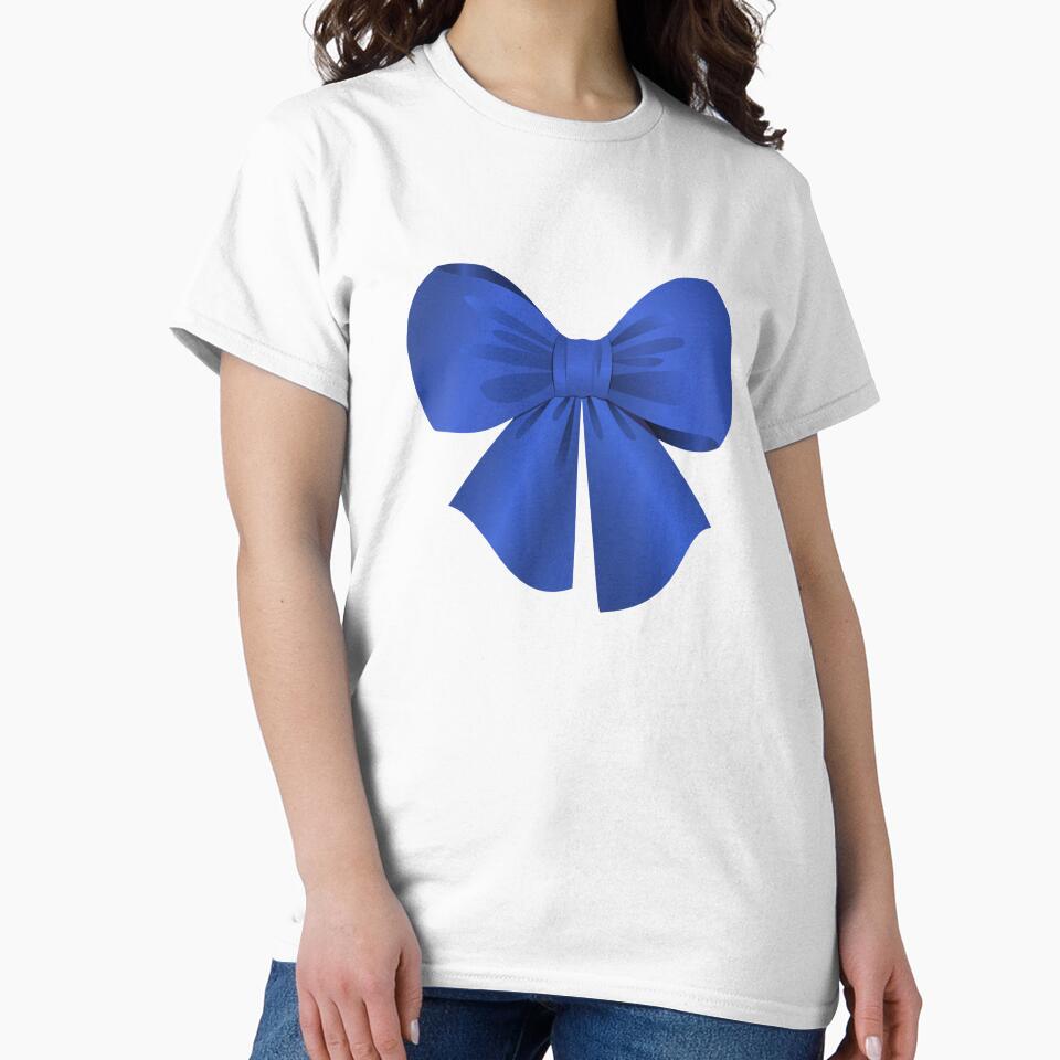 Royal Blue Satin Bow - Coquette Aesthetic Art by Artsy Corner
