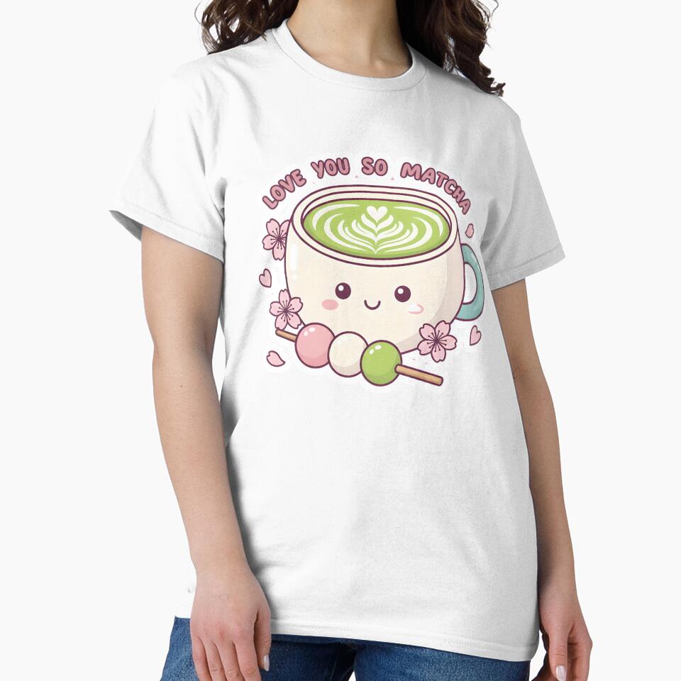 Love You So Matcha – Kawaii Matcha Latte Cherry Blossom Cute Pun by GiftsCreek