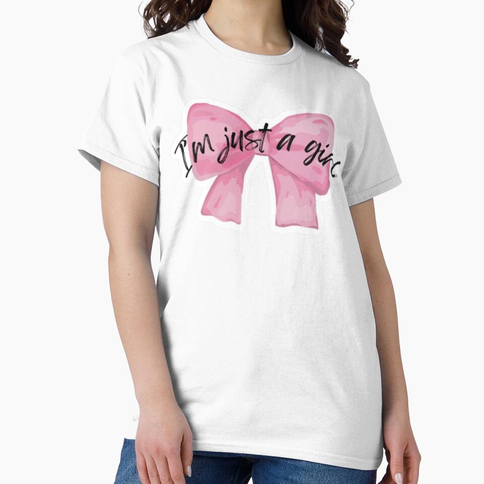 I'm Just a Girl Pink Coquette Bow Aesthetic Art by DESIGN DIMENSION