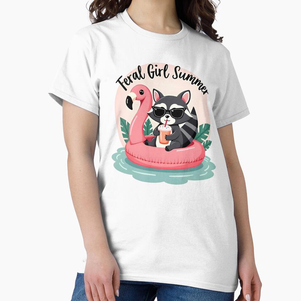 Feral Girl Summer - Raccoon by Channel1Design