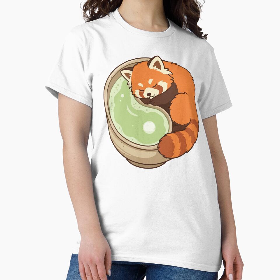 Zen Red Panda Japanese Matcha Tea Bowl by Arc2020