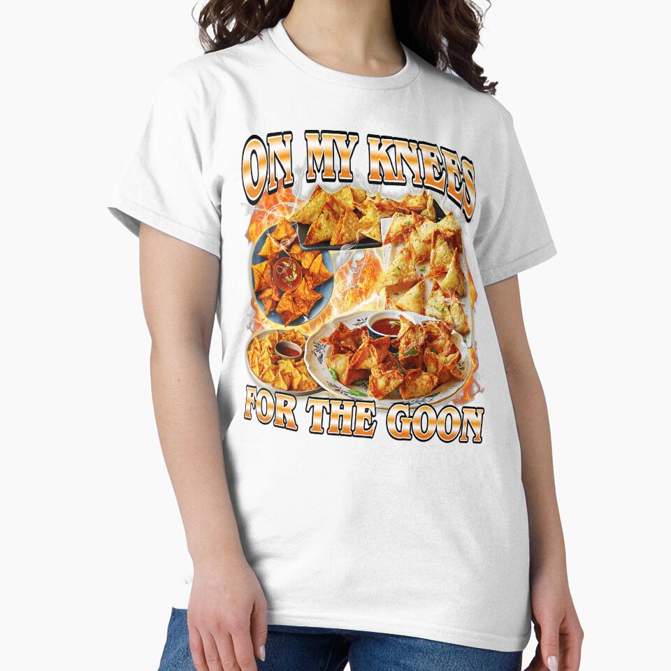 On My Knees For The Goon Crab Rangoon Funny Food Meme by tadmercado
