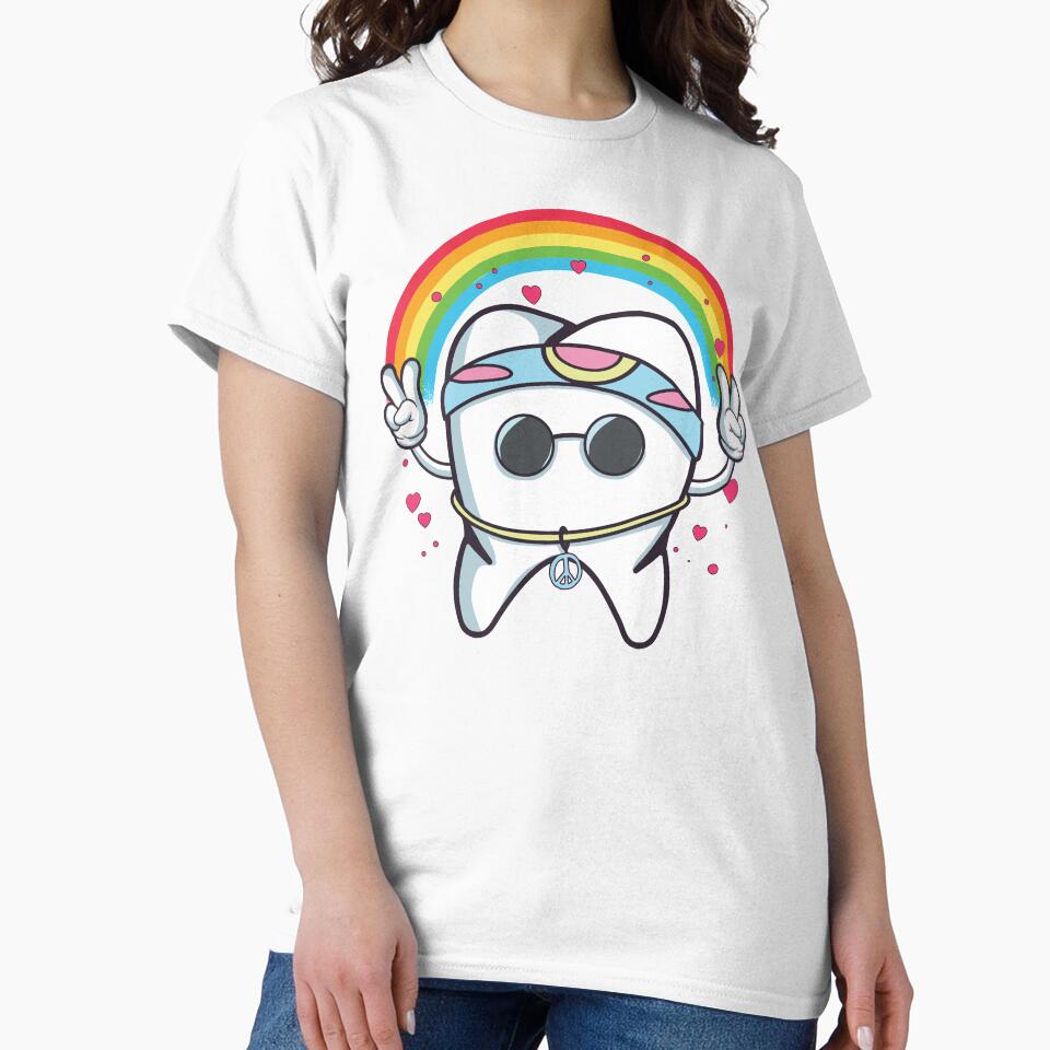 Cute Hippie Tooth Dentist Gift by MrEddie10