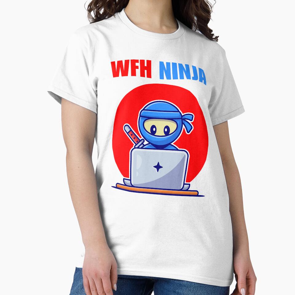 WFH Ninja, funny freelancer, work from home saying or quote, online remote work by NBSStore