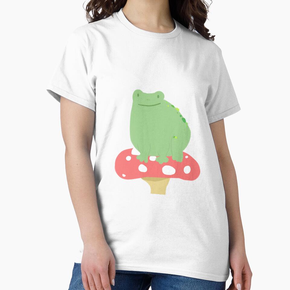 Froggy is sitting!! Frog on a mushroom. by mitavery