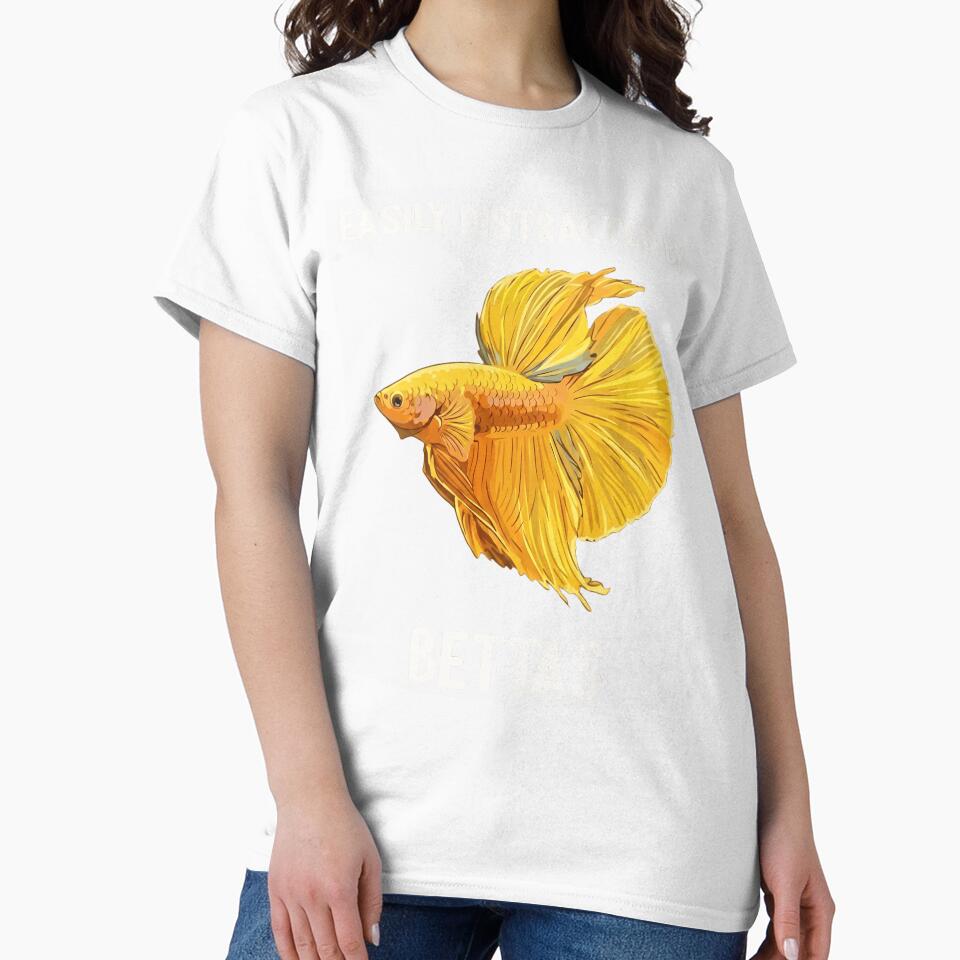 Easily Distracted By Bettas - Golden Yellow Siamese Fighting Fish by haitrieuic96
