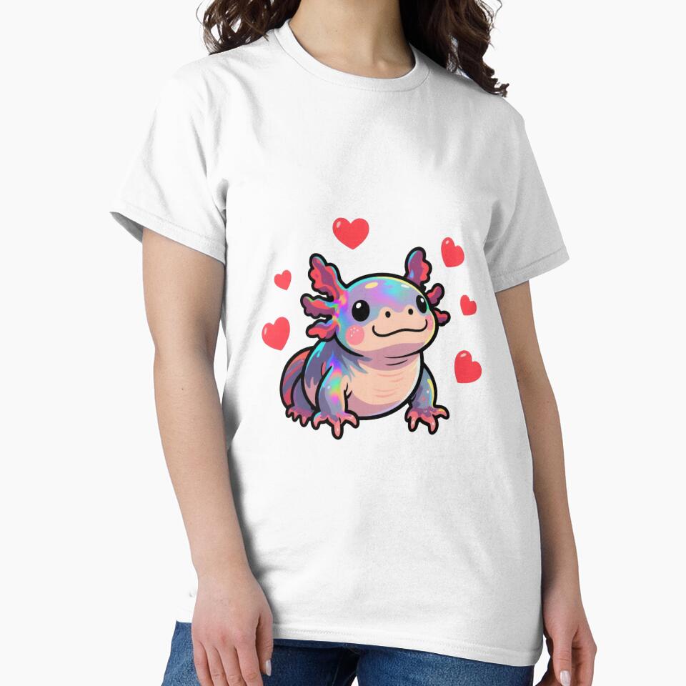Kawaii Axolotl – Love Edition by KingCuppaDigitalArt