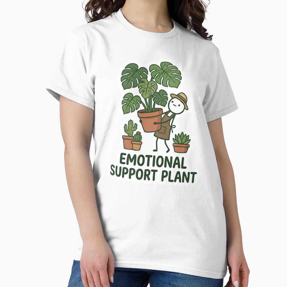 Emotional Support Plant Stickman Cute Gardener Aesthetic Houseplant Lover by StickyGuys