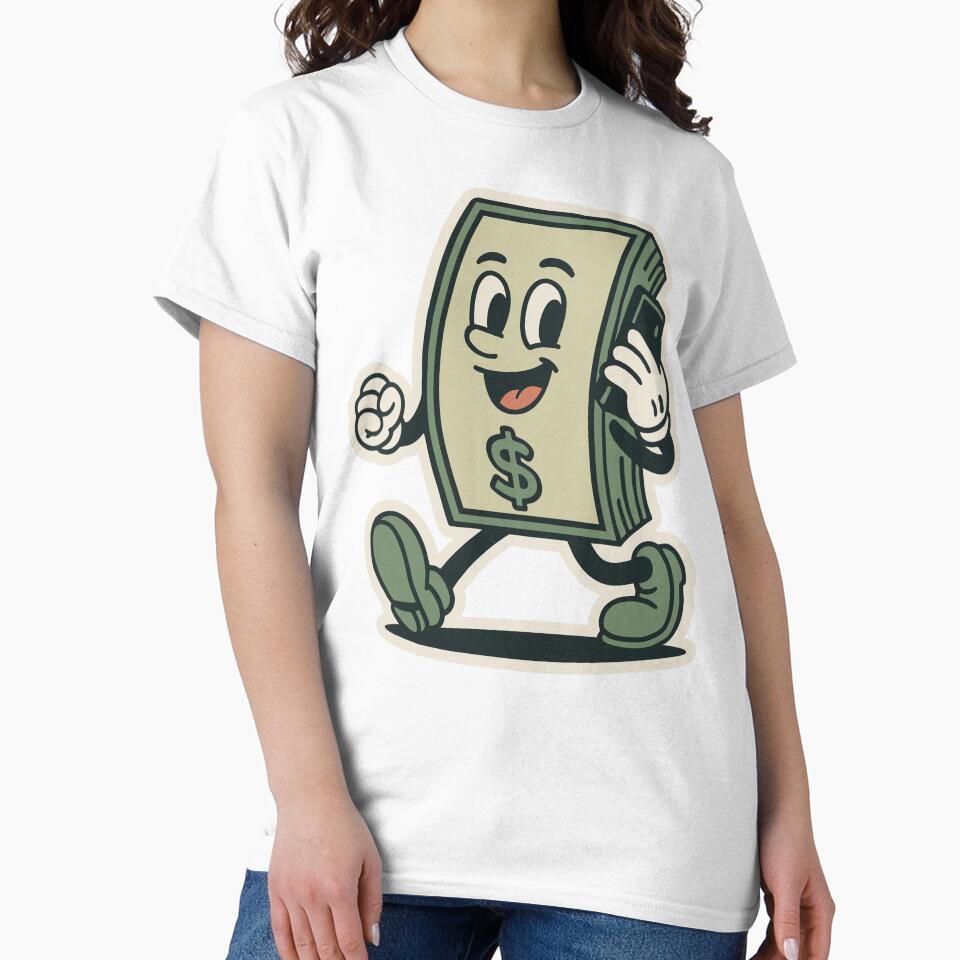 Money’s Calling – Cartoon Cash Stack on the Phone by vivalavidature