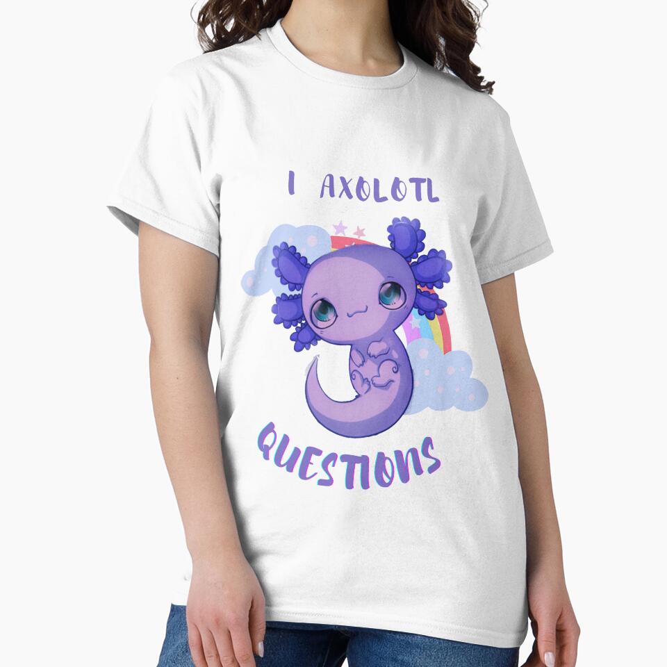 CUTE kawaii I AXOLTL QUESTIONS WITH RAINBOWS & CLOUDS by Dryyfryy