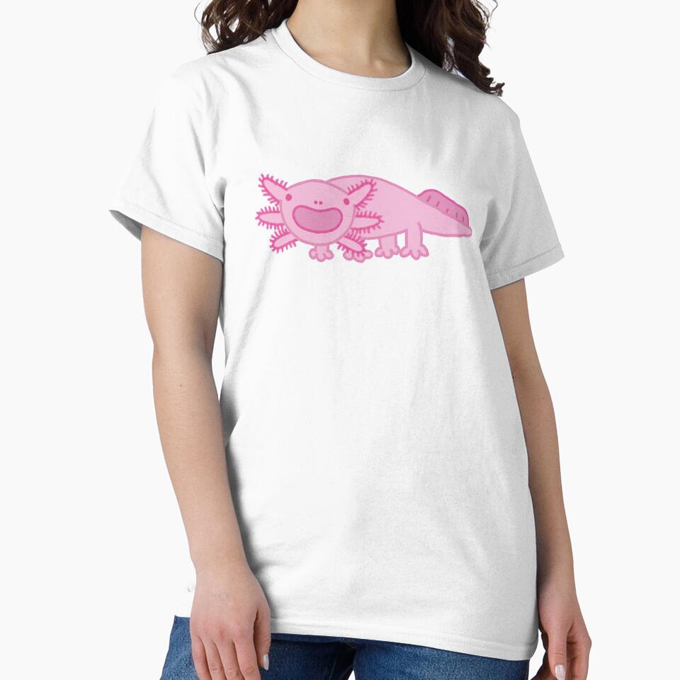 Pink axolotl by Isabella Ugalde