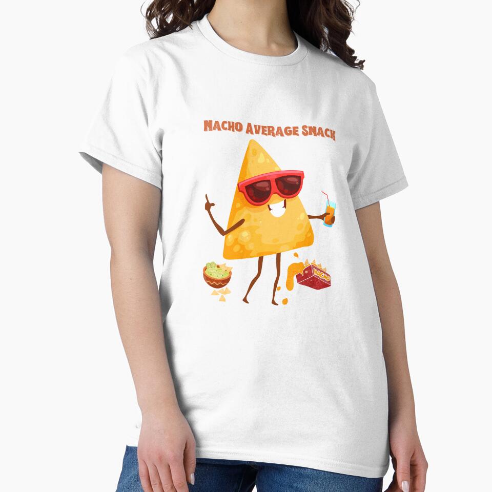 Nacho Average Snack – Bold, Funny Nacho Chip Character for Foodies & Pun Lovers by Zezeshop1