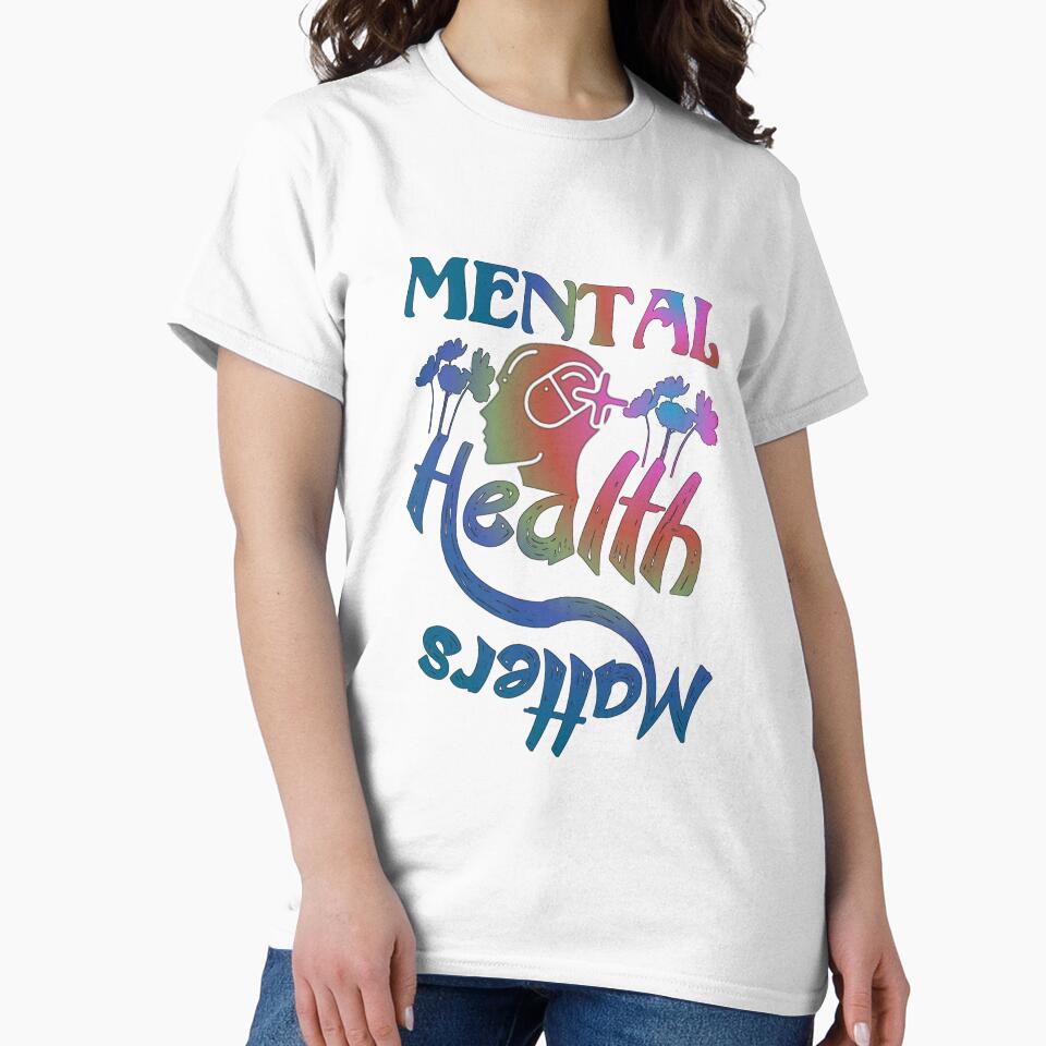 Mental health matters, colorful original slogan,, by Chakilogy