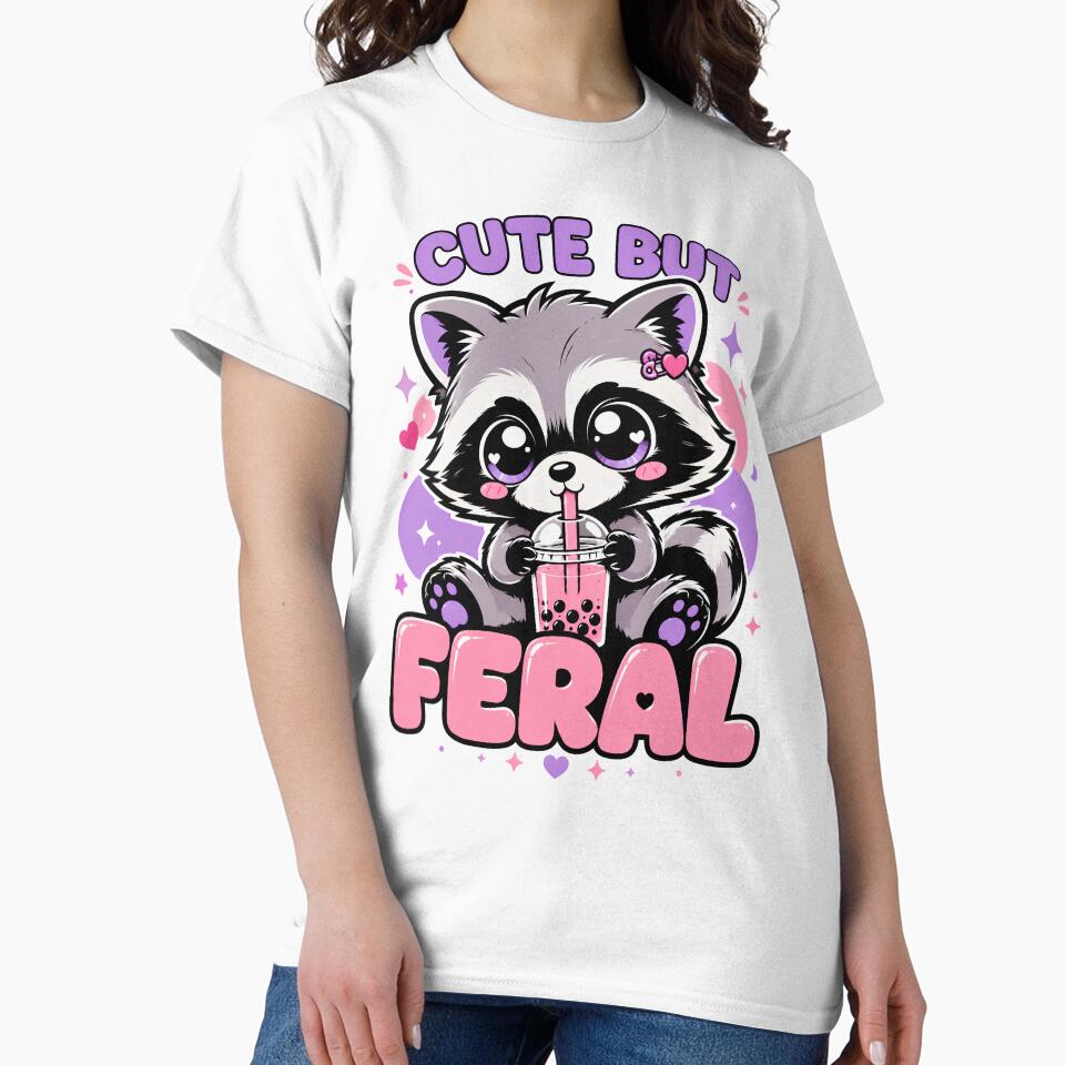 Cute But Feral — Kawaii Raccoon Boba Tea & Pastel Trash Panda Meme by BumbleBloom7