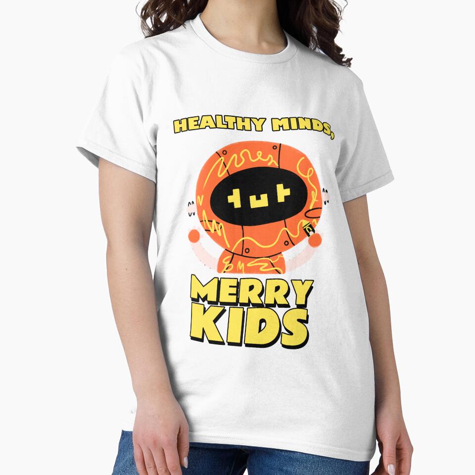 Healthy Minds, Merry Kids Cute Robot by Winter--Flowers