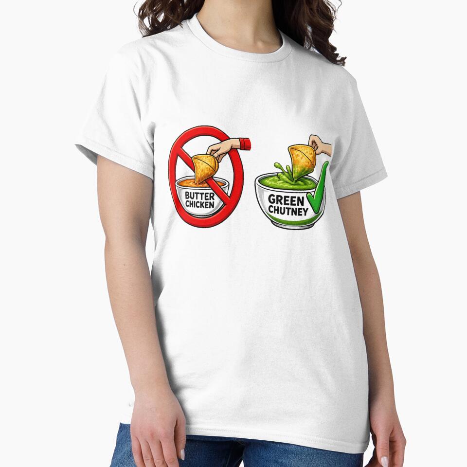Funny Indian Food Lover Chutney Over Butter Chicken by FEEL GOOD CLUB DESIGNS