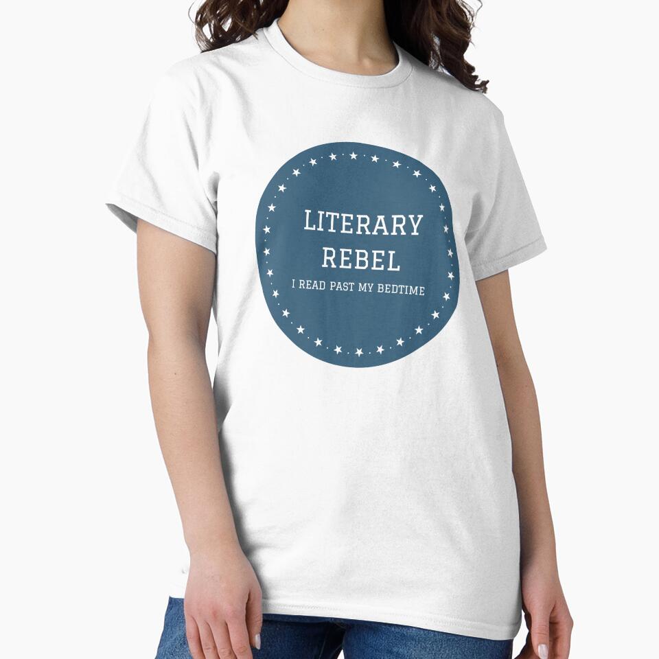 Literary Rebel I read past my bedtime design for book lovers by ThreadlyAndCo