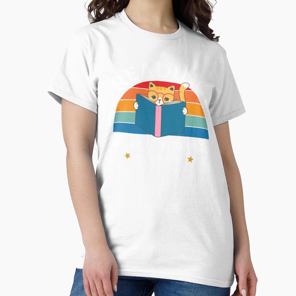 Reading Because Violence is Wrong - Antisocial Book Lover by ThreadlyAndCo