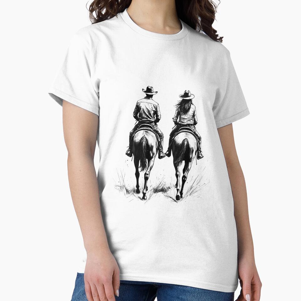 Western Cowboy Couple Romantic Country Lovers in Rustic Western Style by Rosaliartbook