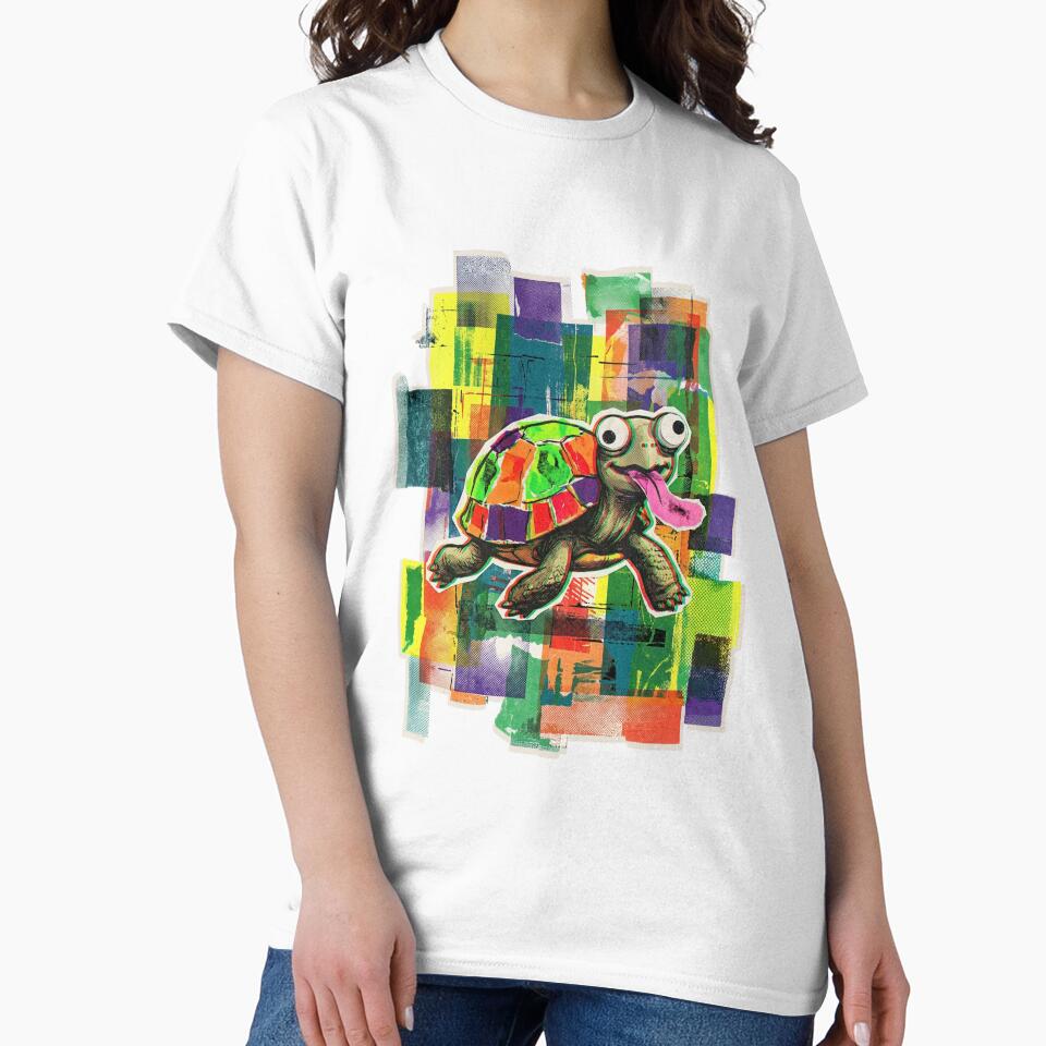 SHELL YEAH! No.7: Crazy Trippy Turtle with Tongue Pop Art by NO BEAVER NO PUNK