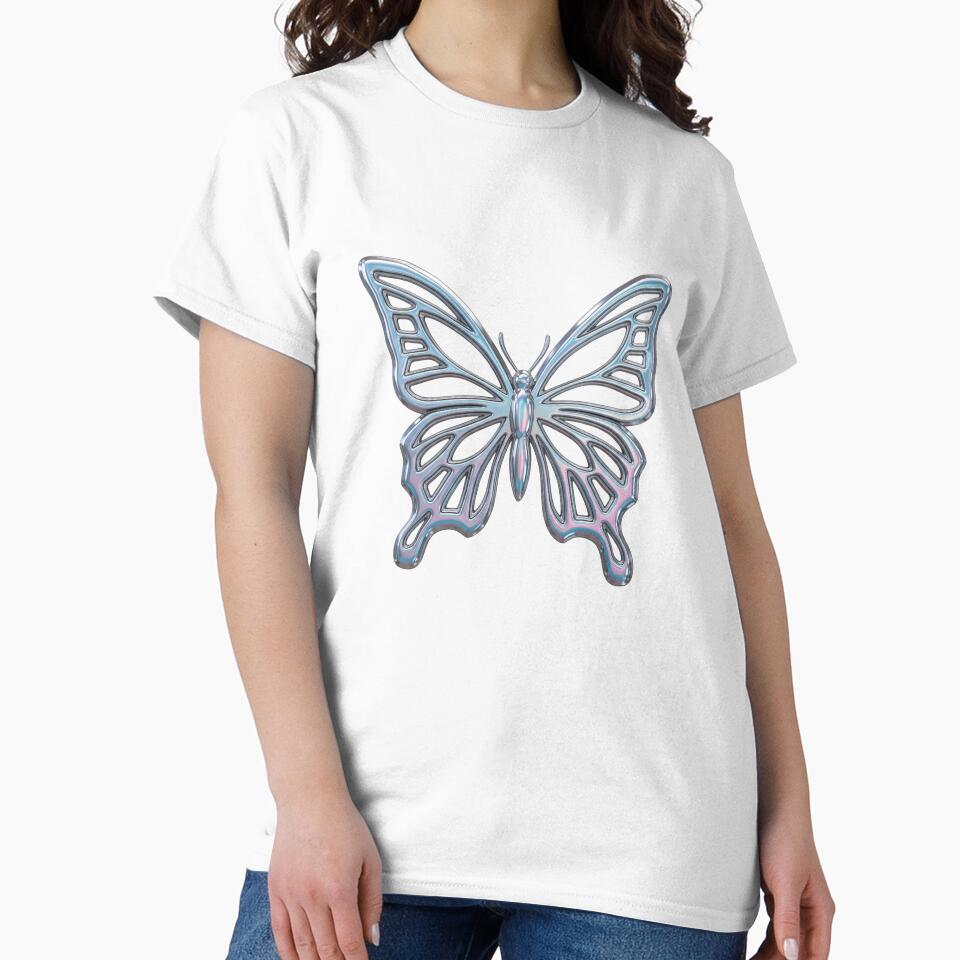 Y2K Chrome Butterfly Sticker by StickyGuys