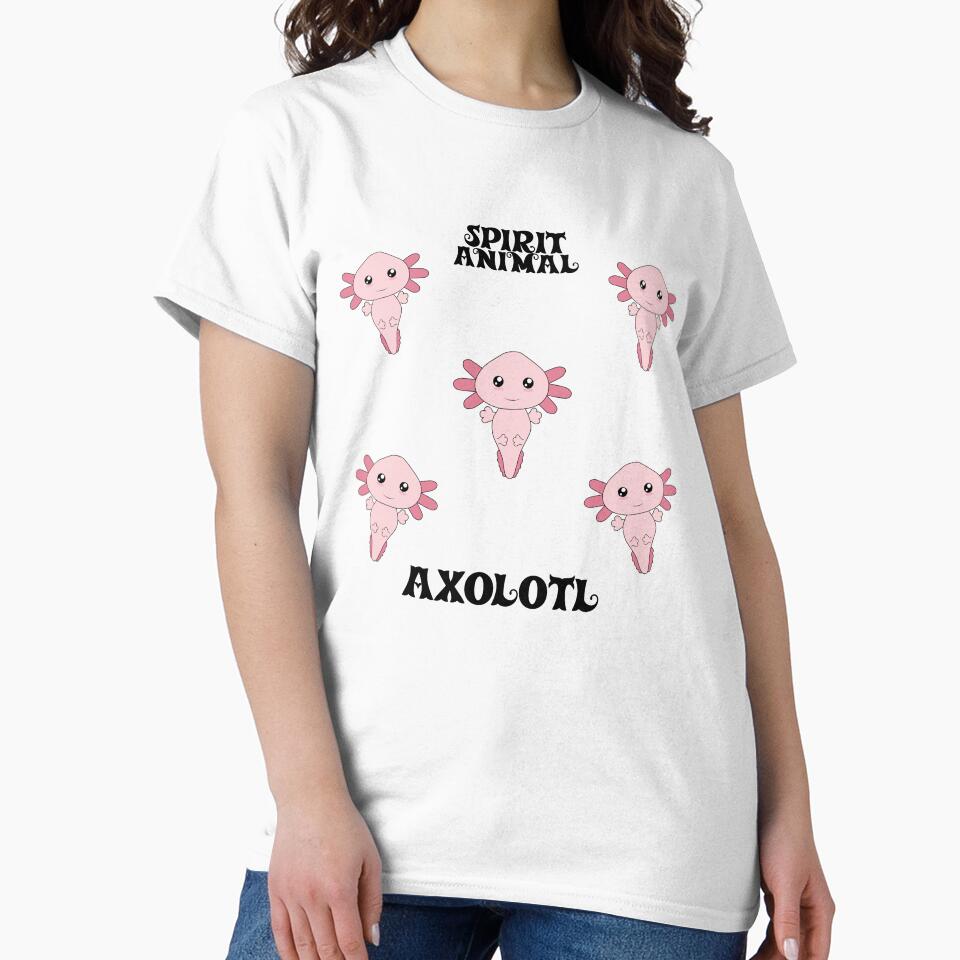 My Spirit Animal is an Axolotl - Cute Pink Funny Fish by DiensDesign