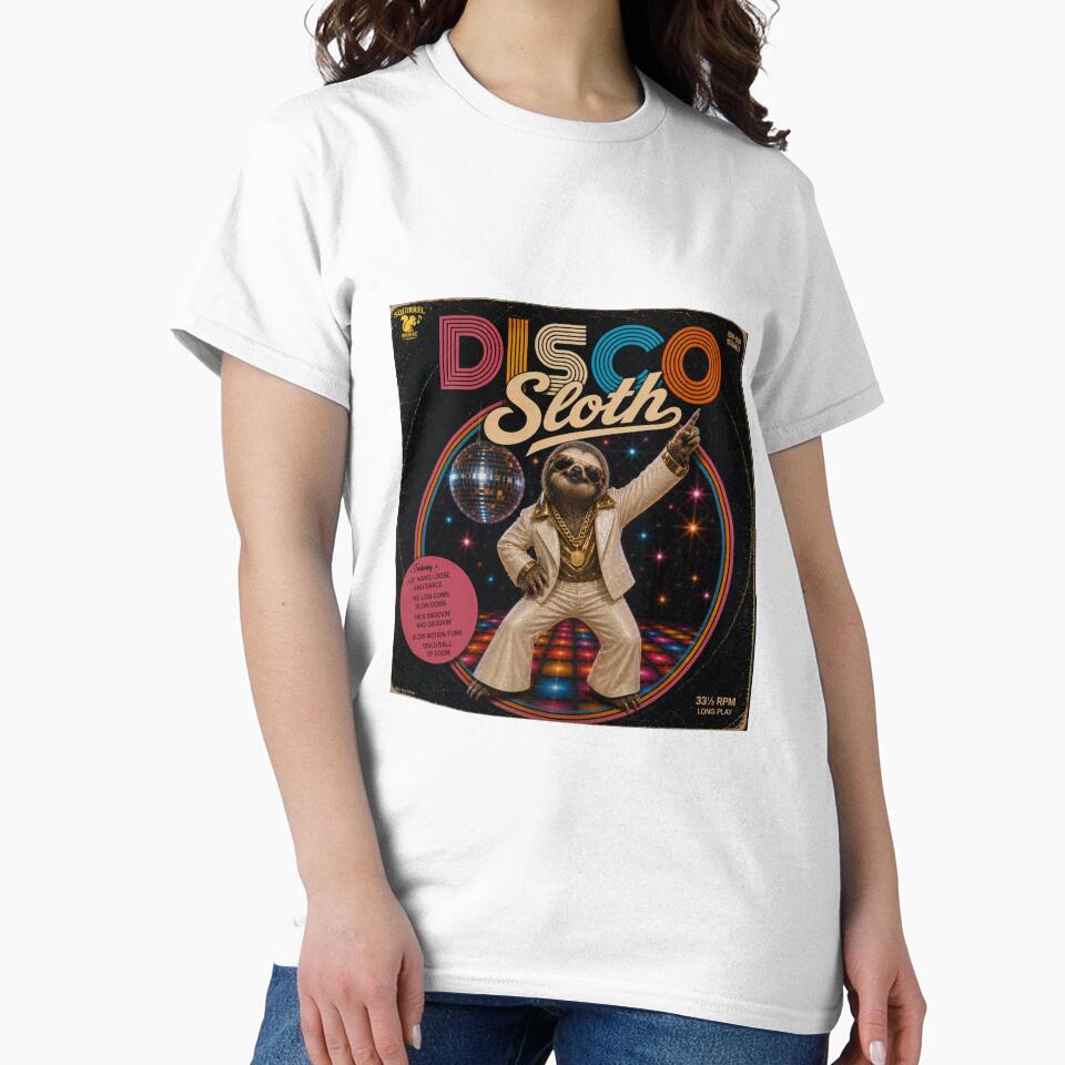 Vintage Disco Sloth Album Cover by MissTerryWoman