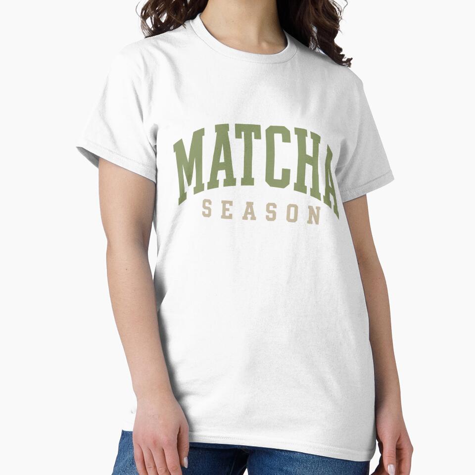 Matcha Season Green Tea Aesthetic Latte Cafe Varsity by JackCurtis1991