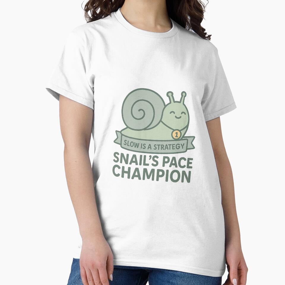 Snail’s Pace Champion – Slow Is a Strategy Cute Design by Bratak