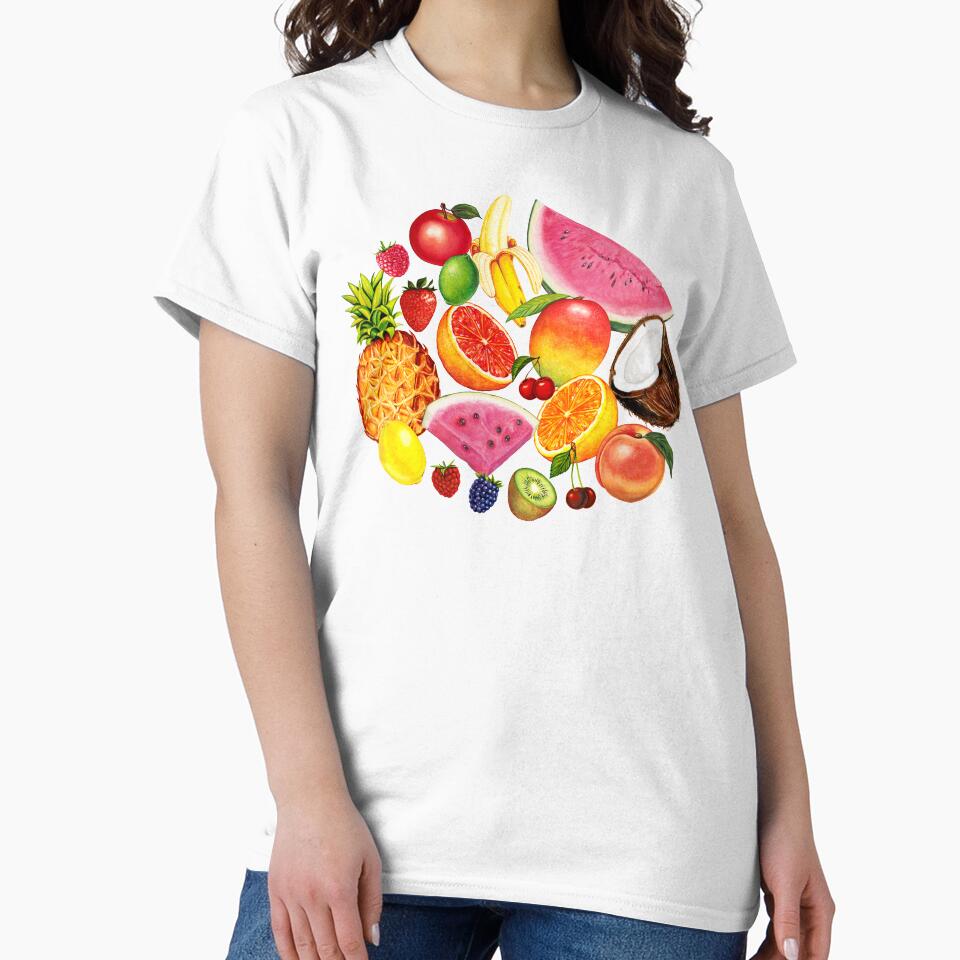 Fruit Pattern - White by Kelly  Gilleran