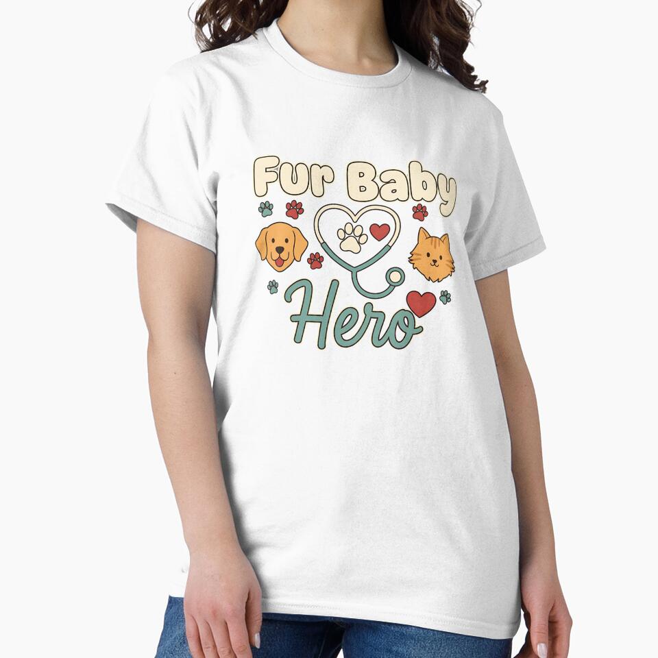 Fur Baby Hero Shirt – Veterinarian Technician Animal Lover Gift by Muzgle