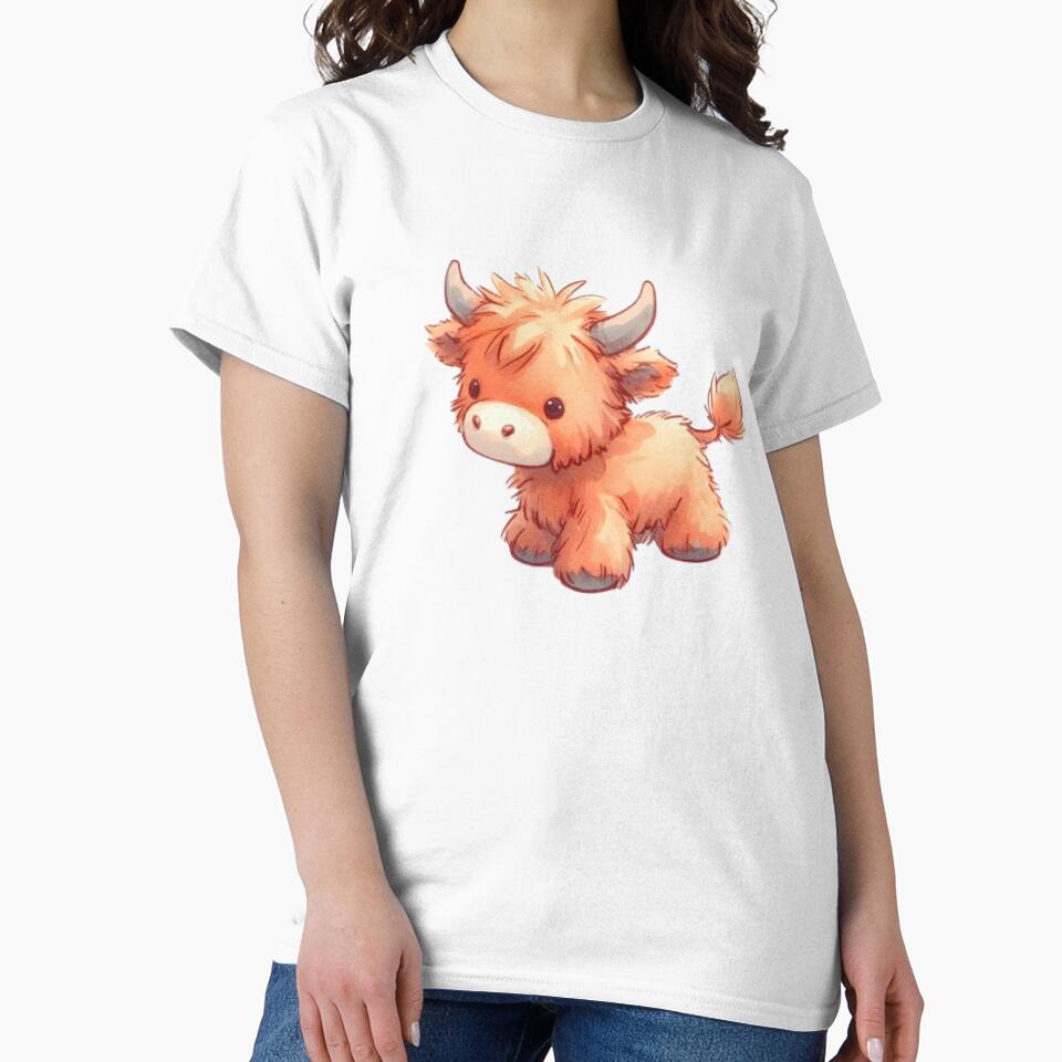 Light baby Brown highland calf by DaintyDooodles