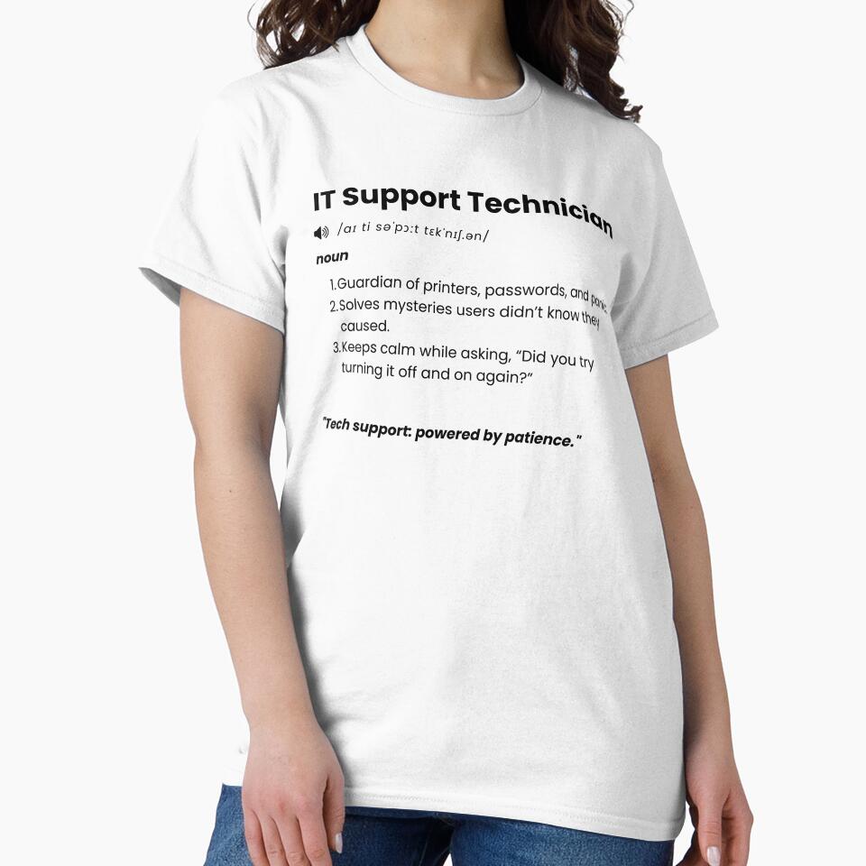 IT Support Technician Definition | Funny Tech Support Gift for IT Pros by Yuli Club