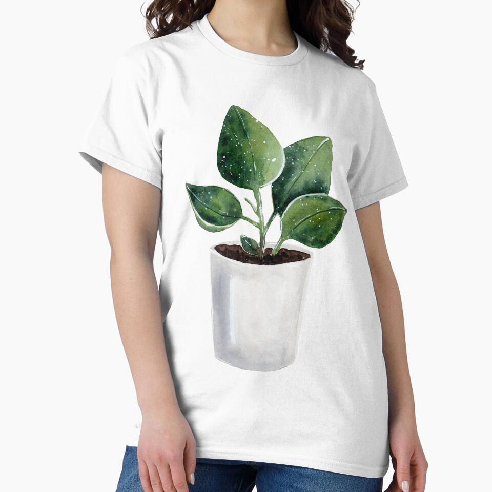 Potted House Plant - Watercolour Illustration by Pattokarts