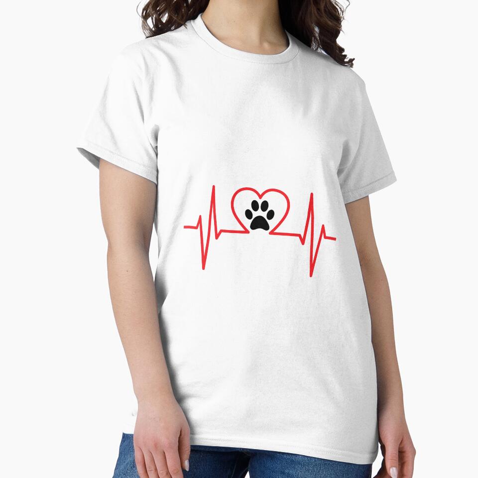 Veterinarian Pet Paw Heart Life Line by DeesDeesigns