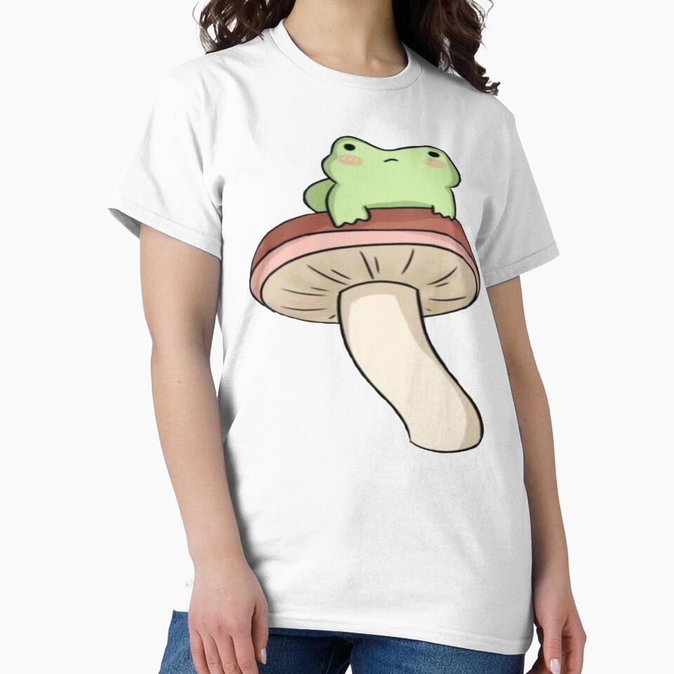 frog on a mushroom by saylucyernaga