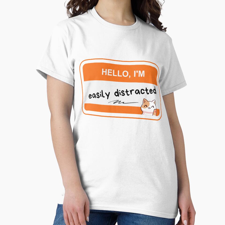 ADHD - HELLO I'M easily distracted - Option C Orange by TheBerriesADHD