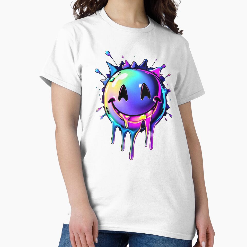 CMYK: Iridescent Chrome Smiley by Indoni