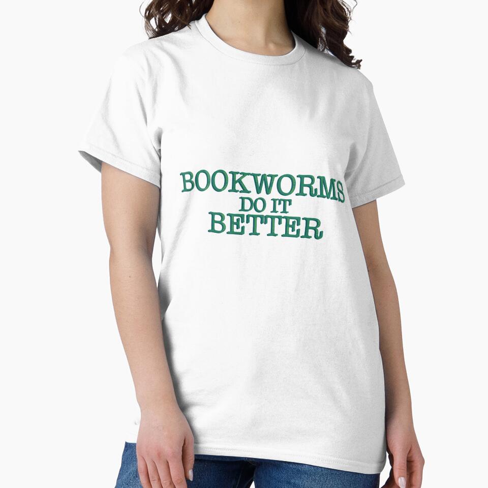 Bookworms Do It Better Funny Bookish Reader Quote Typography Sticker by alexmaushaus