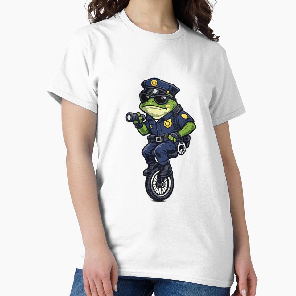 Frog on patrol on a unicycle by FroggyOnly
