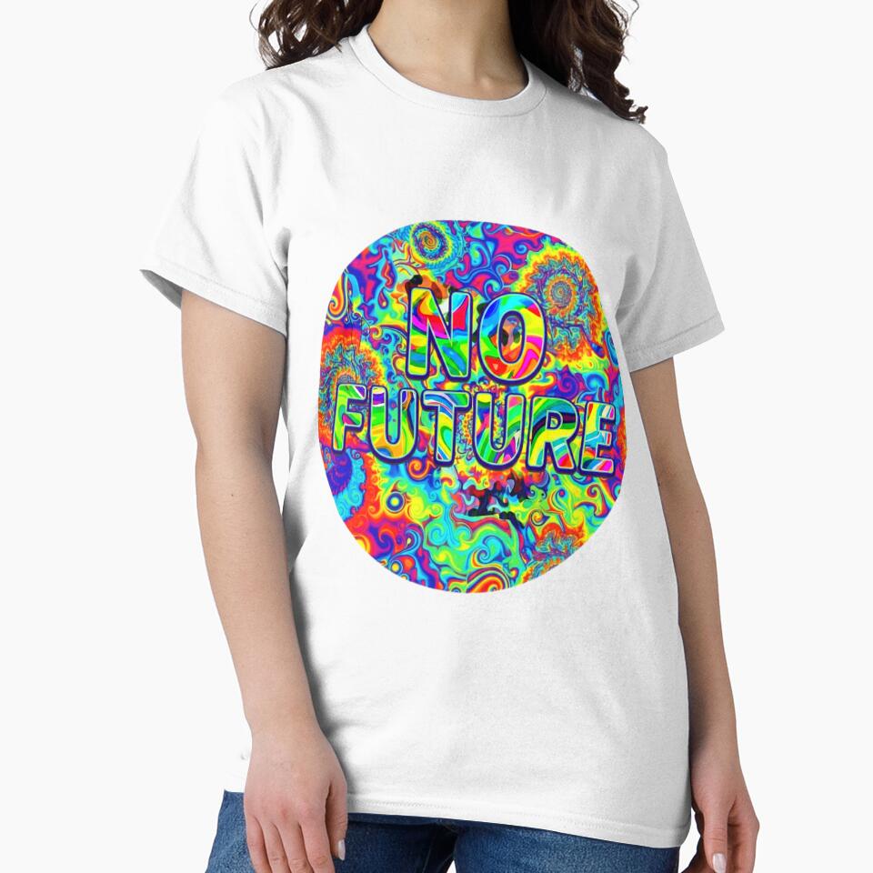 No Future Nihilism Trippy Rainbow Circle by Stefanrajzer