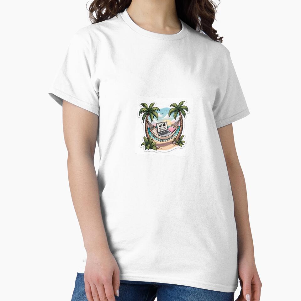WFH Work From Hammock Sticker – Tropical Remote Work Vibes ?? by SparkVault
