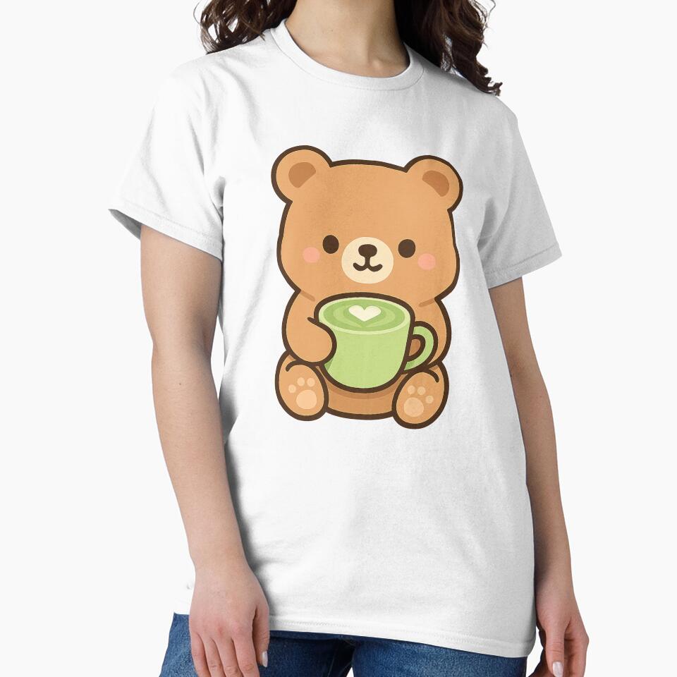 Kawaii Bear with Matcha Latte – Cozy Cuteness by © Zenscape Studio 2025