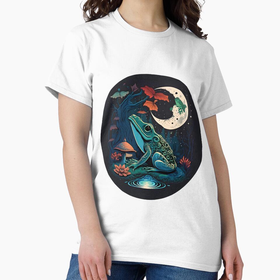 Frog on Mushroom Cute Essential by PODUNUSUAL