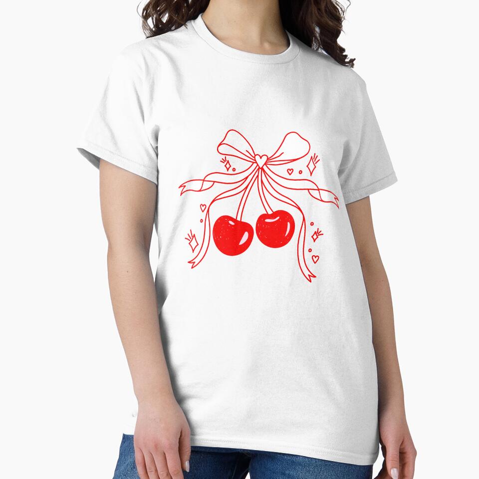 Red cherries with sparkles and bow. by CoCoArt-Ua