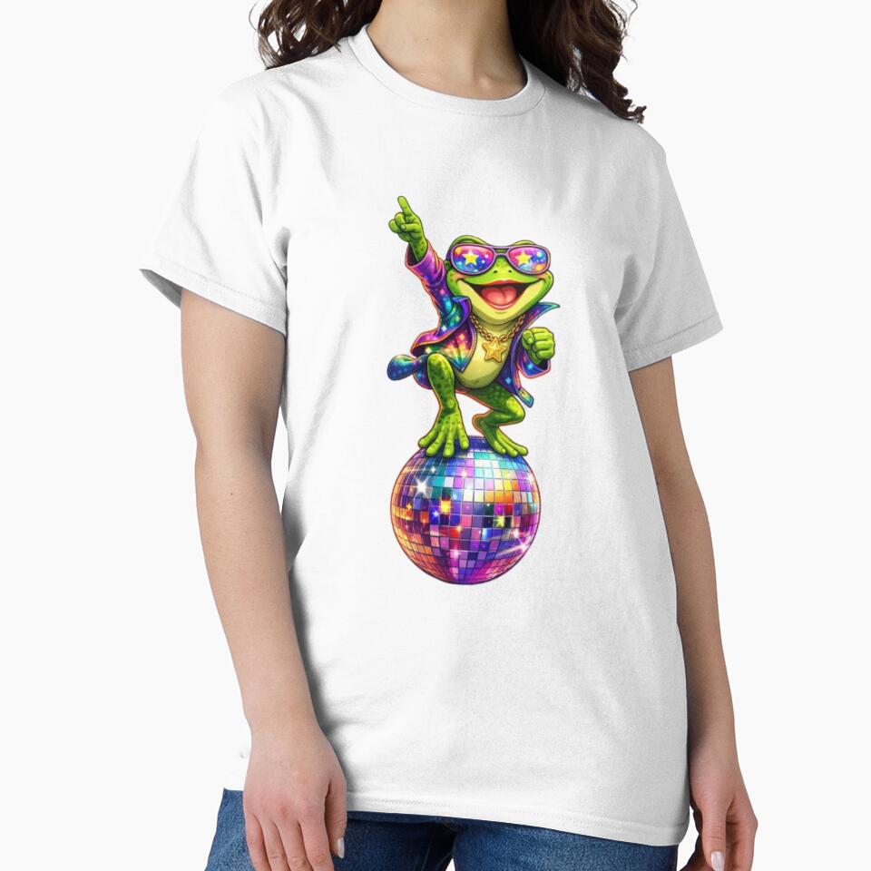 Dancing frog on a disco ball by FroggyOnly