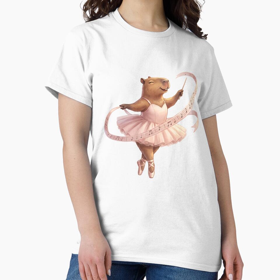 Musical Capybara Ballerina in Pink Tutu by MythicCotton