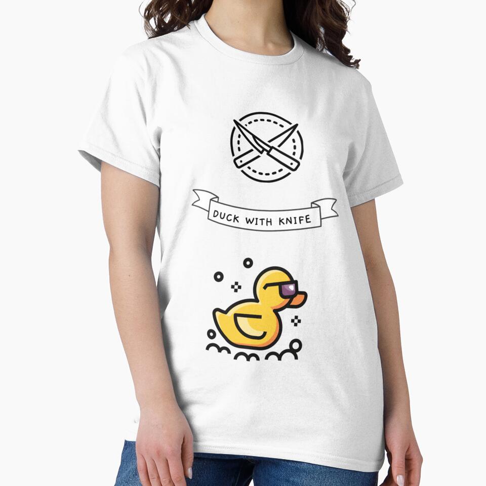 Duck With Knife - Stop Ducking Around Cute Duck by TarzanGrinch