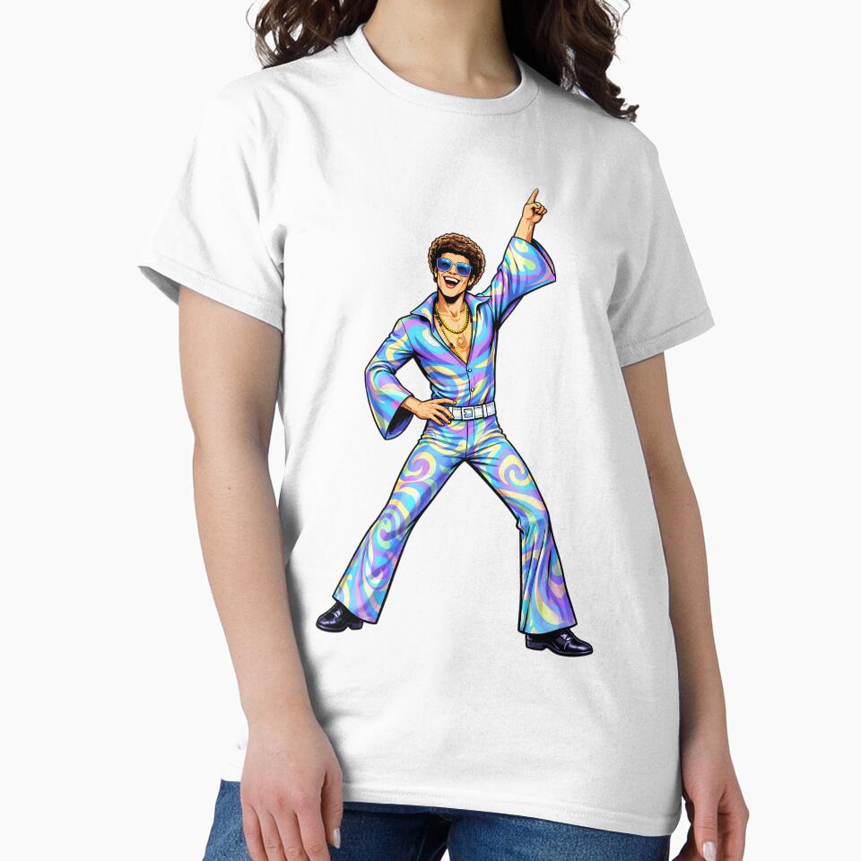 Retro Disco Dancer – 70s Psychedelic Funk Music Art by Digital Culture Studio