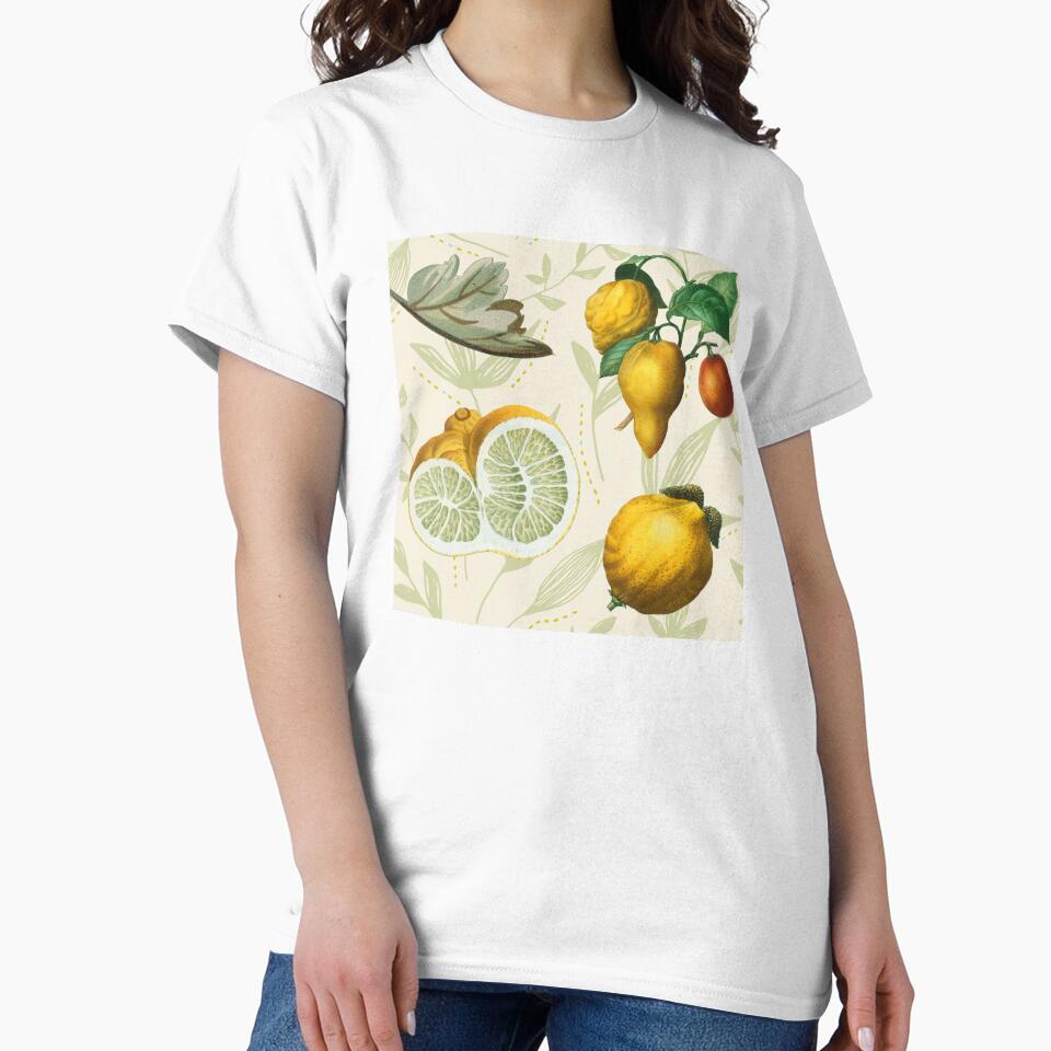 Vintage Citrus Lemon Fruits Pattern by Meek-Anime